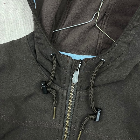 Women's Brown Hooded Jacket - Picture 3 of 8